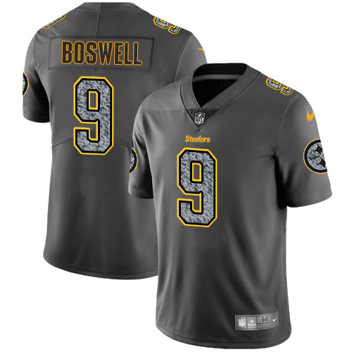 Nike Steelers #9 Chris Boswell Gray Static Men's Stitched NFL Vapor Untouchable Limited Jersey - Click Image to Close